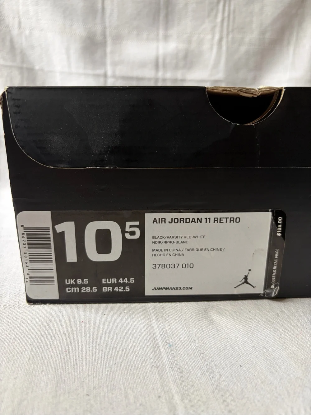 Size 10.5 - Jordan 11 Retro Bred 2012, Great Condition W Box 378037-010